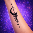 Tatuaje Semipermanente Luna Menguante Derretida