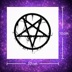 Tatuaje Semipermanente Pentagrama Gótico