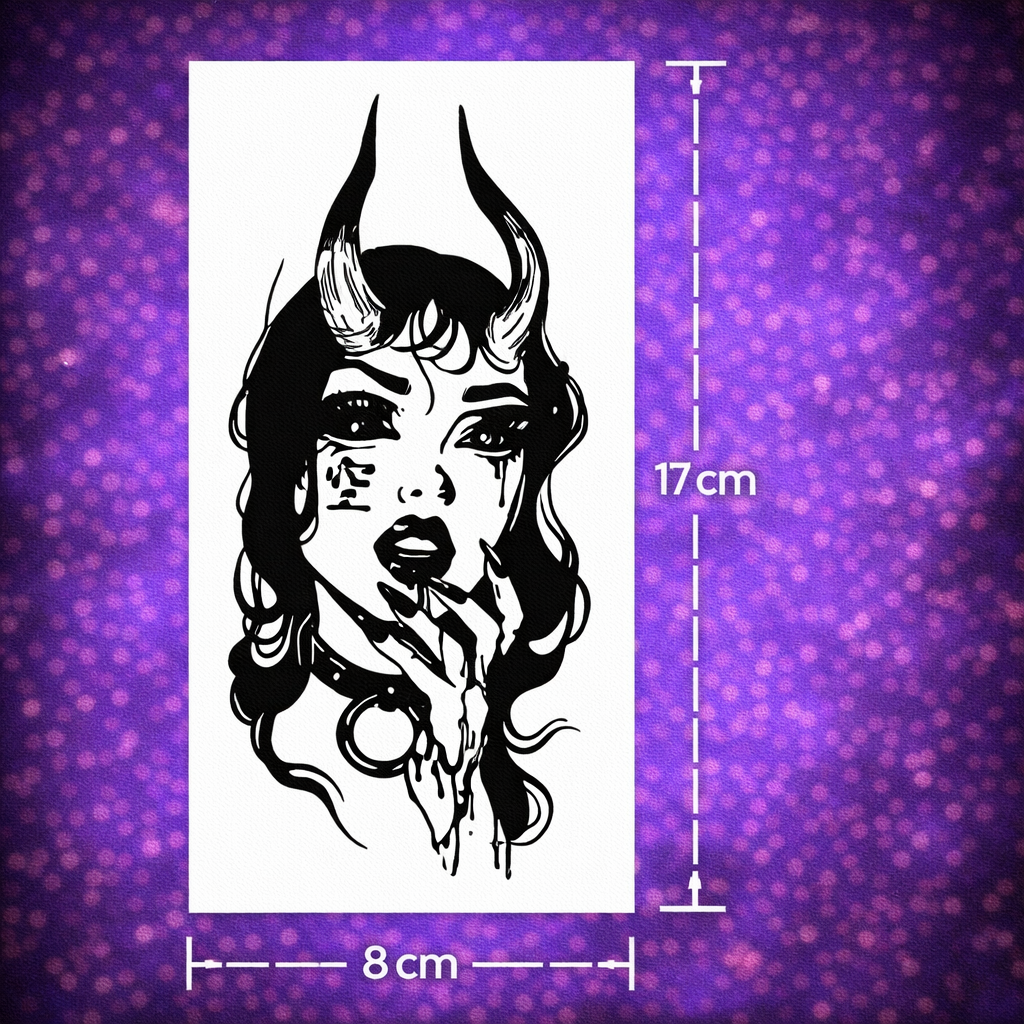 Tatuaje Semipermanente Mujer Demonio