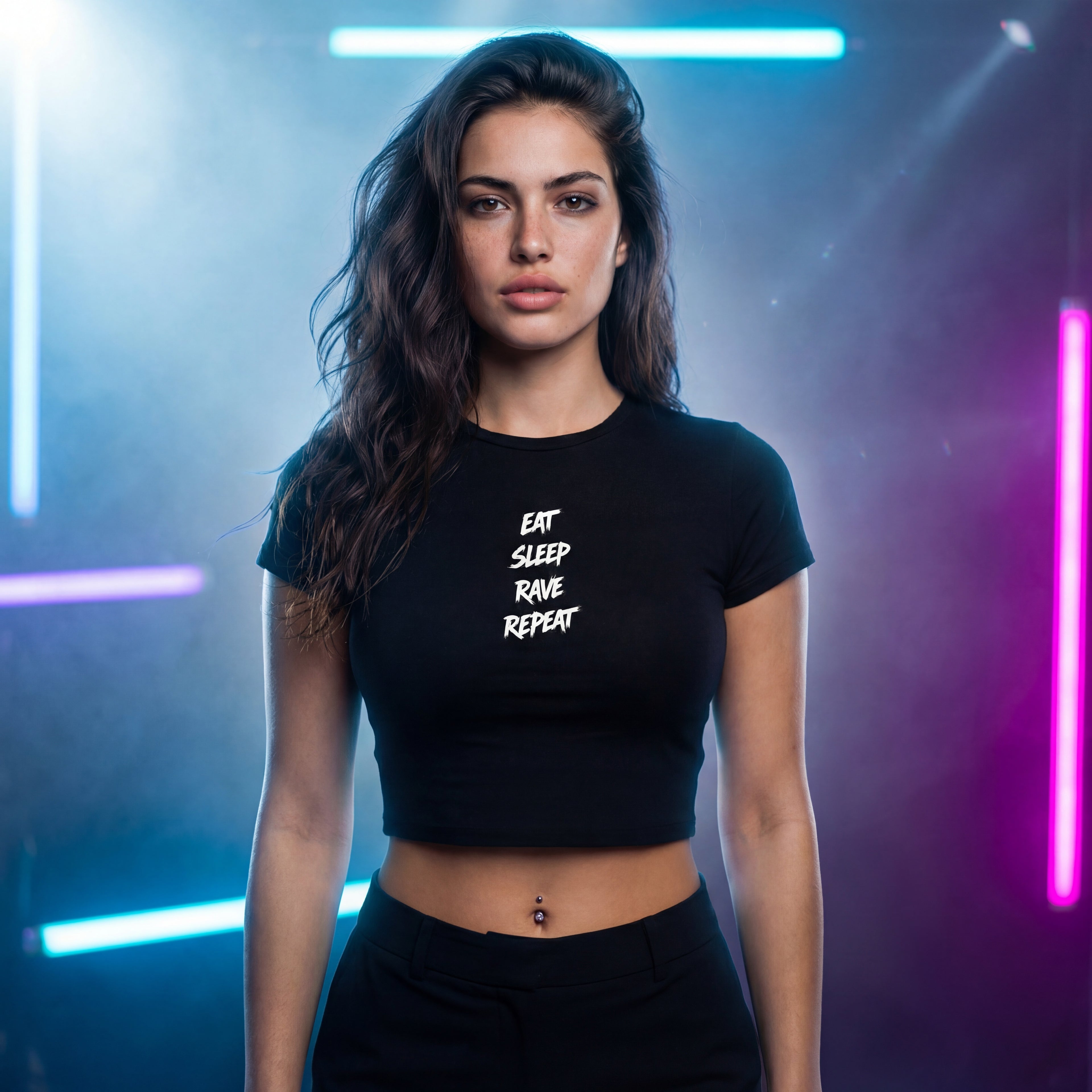 Camiseta de manga corta EAT SLEEP RAVE REPEAT