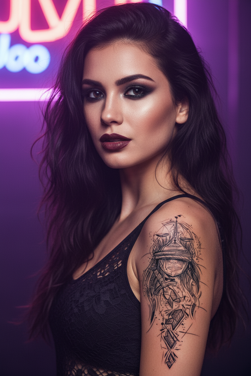 Tatuaje Semipermanente Mujer Misteriosa Venda