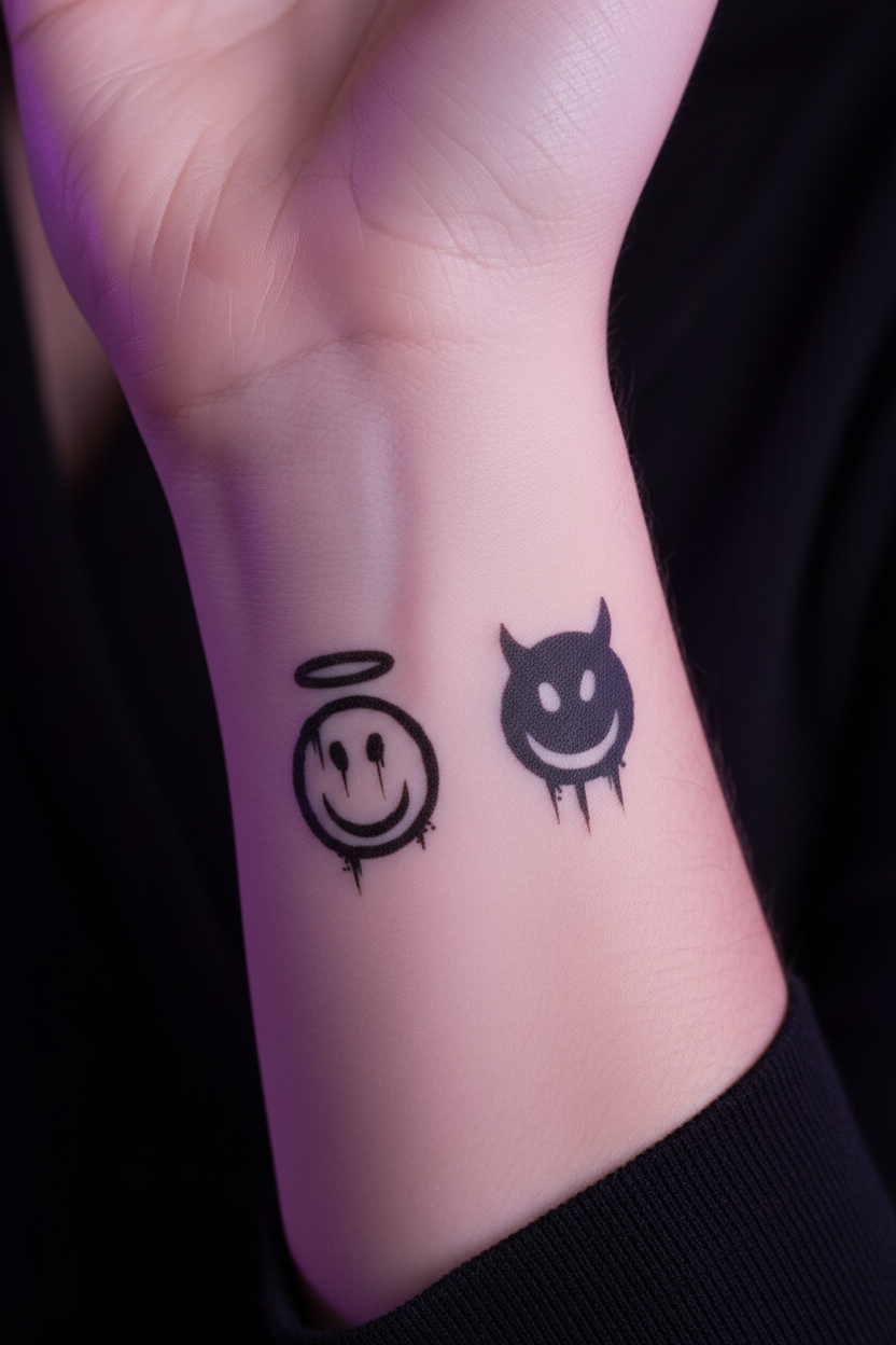 Tatuaje Semipermanente Ángel Demonio