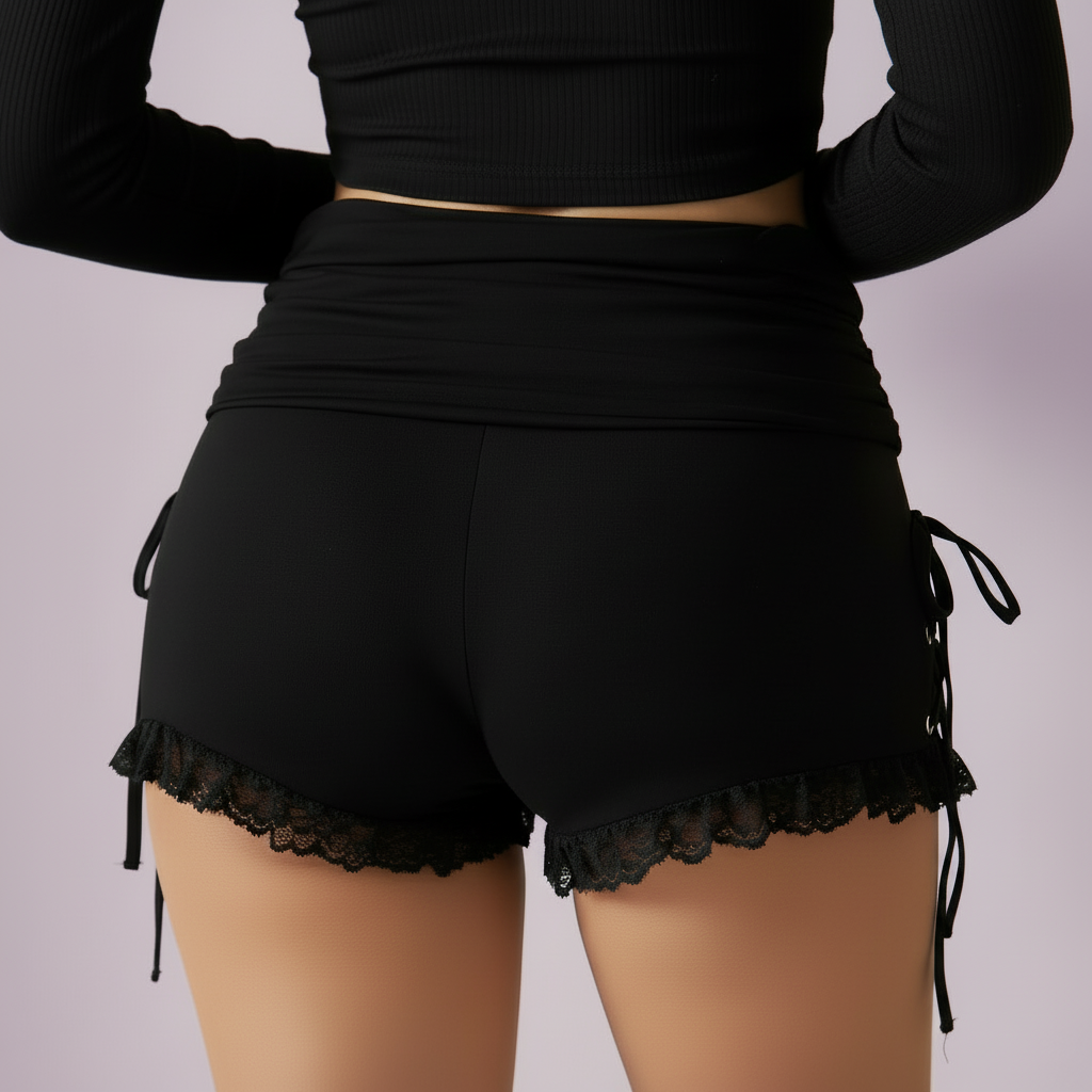 Shorts Fruncidos con Lazos